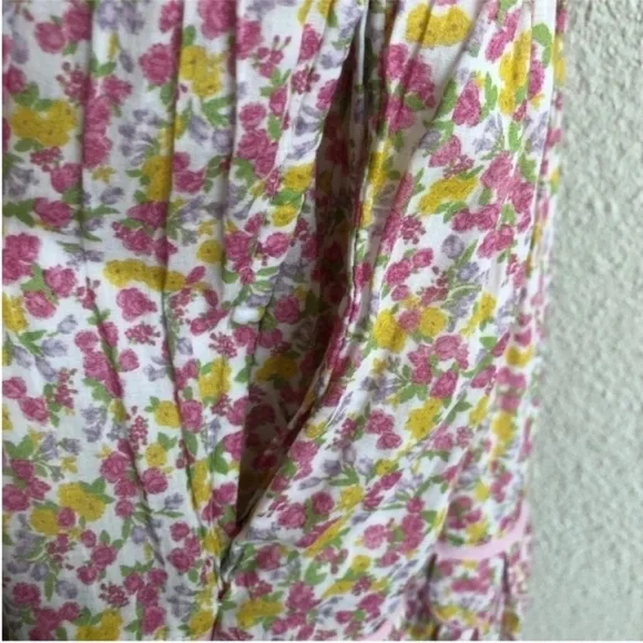 LoveShackFancy Masie Floral Midi Dress Fruity Punch - Picture 7 of 8